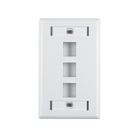 Standard Single Gang 3-Port with ID Window Faceplate