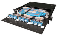 1RU, 3 Panel Fiber Distribution Unit, view 2