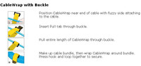 HB-06-010-BK - CableWrap with Buckle, 1 Inch Wide, instructions
