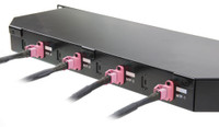 High Density Fiber Optic Patch Panel, MTP/MPO-LC, 1 RMS Enclousure, 50/125 Multimode OM4, 48 Port, 96-Fiber