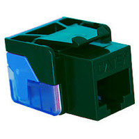 Jack, Cat5e, RJ45, EZ Termination, green