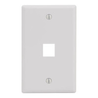 IC107F01WH - Classic Faceplate with 1 Ports for EZ®/HD Style in Single Gang, White