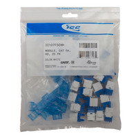 IC107F5CWH - ICC, Jack Cat5e, RJ45-4pr 100, High Density, 25 PK