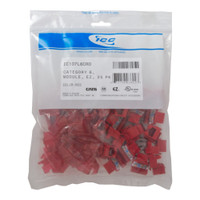 IC107L6CRD - ICC, CAT 6 Module, RJ45, EZ 25 PK, red
