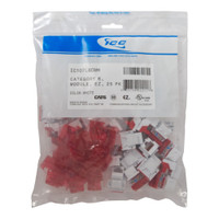 IC107L6CWH - ICC, CAT 6 Module, RJ45, EZ 25 PK, white
