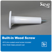 Cable Spool with Built-In Wood Screw, Wall-Mount Cable Organizer, 10-Pack, Durable Plastic