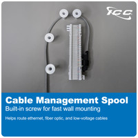 Cable Spool with Built-In Wood Screw, Wall-Mount Cable Organizer, 10-Pack, Durable Plastic