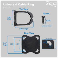 3” Plastic Cable Management Ring, Vertical/Horizontal, Rack or Wall Mount, Pack of 1 – Cable Organizer for Network Racks and Structured Cabling
