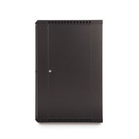 18U LINIER® Fixed Wall Mount Cabinet, Glass Door