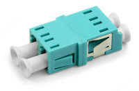 Senko, LC Duplex Fiber Coupler, Aqua, Reduced Flange