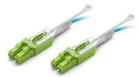 Fiber Patch Cable, LC-LC, UPC, Multimode 50/125 Micron OM5 Fiber, Senko Uniboot & 3 sets of Pull Tabs 64mm,2.0mm OFNR Rated - Image 1