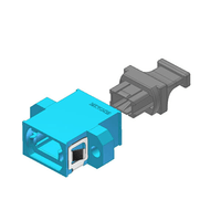7869 - Adapter, MTP®, Standard Footprint, Full Flanged, aqua opposed key