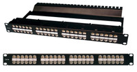 MPFVH-488-C5E - Patch Panel, Cat5e 48 Port 1U, RJ45-RJ45, Integrated Wire Management