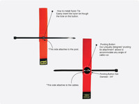 Rip-Tie Pivoting CableHanger, 1 Inch Wide, (details)