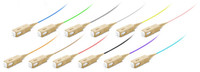 FPT-OM4-SC-12PACK - SC/PC Fiber Optic Pigtail, Multimode OM4, Tight Buffer 900um, 12-Pack