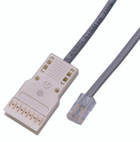 C611-825GY - Cat5e, 4-Pair, 110 to RJ45 Patch Cable, Gray, 25 Foot, cable ends