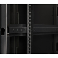 15U LINIER Swing-Out Wall Mount Cabinet - rail close up view