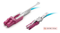 Fiber Patch Cable, CS-LC, UPC, Multimode 50/125 Micron OM4 Fiber, Senko CS 54mm, Pull Tab, 2.0mm MicroDual OFNR Rated - Image 2