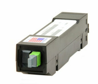 HD8² Cassette, 24 Strand, 50/125 OM5, MDC/UPC (12) Port, Lime Green Duplex, Front - (1) Port MTP Elite 24 Fiber Rear, Male Lime Green, Straight (Type A) Pinout