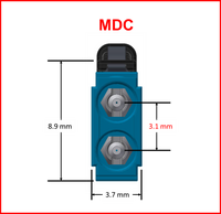 HD8² Cassette, 24 Strand, 50/125 OM5, MDC/UPC (12) Port, Lime Green Duplex, Front - (1) Port MTP Elite 24 Fiber Rear, Male Lime Green, Straight (Type A) Pinout