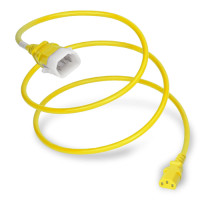 P-Lock Secure Locking Power Cord, C14 to C13, 18 AWG, 10Amp, 250V, SVT Jacket, Yellow (Coiled)