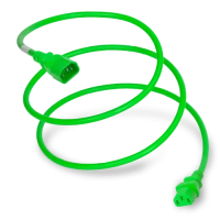 1413-H-012-GRN - Power Cord, C14 to C13, 14/3 AWG, 15Amp, 250V SJT Jacket, Green (Coiled)