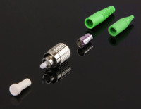 Senko - Fiber Connector, FC/APC, Singlemode, Green Boot, 3.0mm Crimp Sleeve