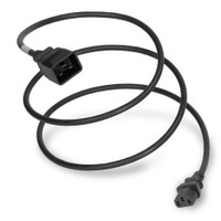 2013-H-012 - Power Cord, C20 to C13, 14/3 AWG, 15Amp, 250V SJT Black Jacket
