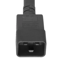 2019-J-012 - Power Cord, C20 to C19, 12/3 AWG, 20 Amp, 250V SJT Black Jacket (C20 end)