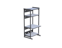 7100-1-100-36 - Configured 4-Post 4 Shelf LAN Rack - 36"
