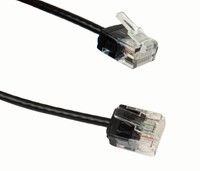 UL732M801BK-1U - Ultra Slim Cat6 Ethernet Patch cable Stranded 32awg, UTP, Bare Copper, PVC. Ultra Short molded boot, Black Jacket cable ends