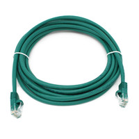UL724M801GN-4F - Cat6 Snagless Ethernet Cable - Green, coiled cable