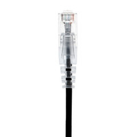 UL728-8006BK-CG - Cat6, 28AWG, Finger Boot, "Slim Jacket", Black Jacket, vertical view