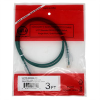 UL728-8006GN-CG - Cat6, 28AWG, Finger Boot, "Slim Jacket", Green Jacket, in package