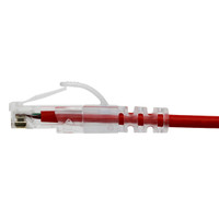 Cat6, 28AWG, Finger Boot, "Slim Jacket", Red Jacket