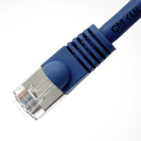Cat6 Snagless Shielded (S/FTP) Ethernet Cable - Blue Jacket, view 2