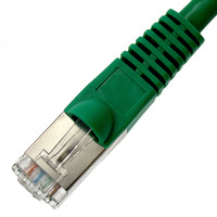 UL626SM8006GN-4F - Cat5e Snagless Shielded Ethernet Cable - Green Jacket, top view