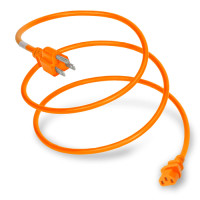 51513-H-012-ORG - Power Cord, NEMA, 5-15P, C13, 14/3, 15 Amp, 125V, SJT Jacket, Orange (Coiled)