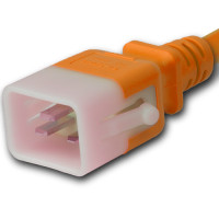IEC 60320 C20 Locking (P-Lock), Plug (Male), Orange