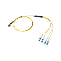 Breakout Cable, MTP® Elite/APC to CS, OS2 Singlemode 9/125 Micron, 8 Fiber