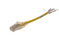 UL828S8006YL-CG - Cat6A Slim Jacket Shielded (STP) Ethernet Cable (cut away view)