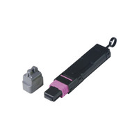 MTF-LOOP-12-OM4-01 - Loopback, MPO/MTP® Elite/UPC, 12 Fiber, MultiMode 50/125 OM4, Plastic Hard Body (Female with cap off)