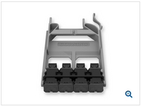 EDGE8® Adapter Panels, MTP® 32 F, RPS, 4 port panel with 4 black adapters adapter