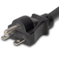 61513-H-012 - Power Cord, NEMA, 6-15P, C13, 14/3, 15 Amp, 250V, SJT Jacket, Black, cord end