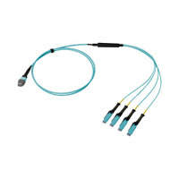 Breakout Cable, MTP® Elite/UPC to MDC Uni-Boot, OM3 Multimode 50/125 Micron, 8 Fiber