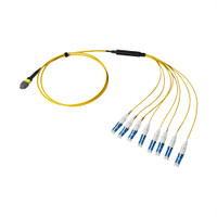 Breakout Cable, MTP® Elite/APC to CS Uni-Boot, OS2 Singlemode 9/125 Micron, 16 Fiber