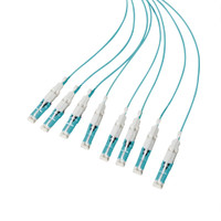 Senko CS Uni-Boot Female, 16 Strand, Corning Clear Curve Multimode 50/125 Micron, OM3, OFNP Aqua Jacket