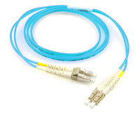 White Keyed LC - Standard LC, 50/125 Multimode OM4, Plenum