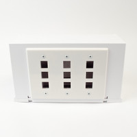 FTTD (Fiber to the Work Station), 3 Gang 9 Port, Fiber Box, White