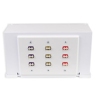 FTTD (Fiber to the Work Station), 3 Gang 9 Port, Fiber Box, White, Loaded with Keyed LC Couplers
